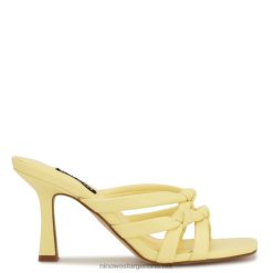 amarillo claro sandalias con tacón Yander Nine West 0DDT0266