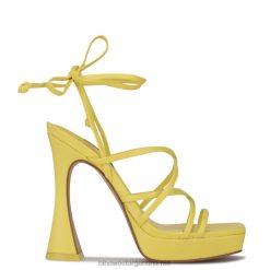 amarillo sandalias ailey con plataforma cruzada en el tobillo Nine West 0DDT01019