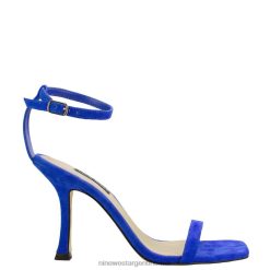 ante azul medio sandalias con correa en el tobillo Nine West 0DDT0437