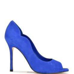 ante azul medio zapatos de tacón peep toe kelyan Nine West 0DDT0899