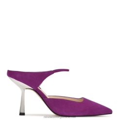 ante morado mules con tacón madys Nine West 0DDT0733