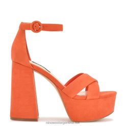 ante naranja sandalias Willie con plataforma Nine West 0DDT0307