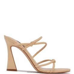 ante natural claro sandalias Kims con tacón Nine West 0DDT02034