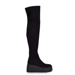 ante negro botas hojo con plataforma por encima de la rodilla Nine West 0DDT02916