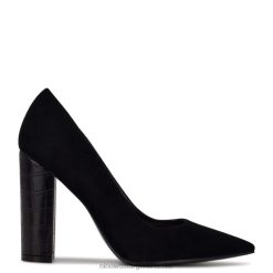 ante negro/cocodrilo grabado bombas de vestir de poder Nine West 0DDT01354