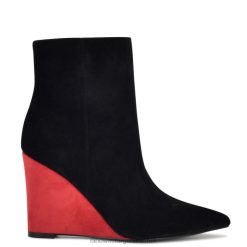 ante negro/rojo botines cuña paes Nine West 0DDT01139