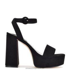 ante negro sandalias con plataforma Nine West 0DDT0340
