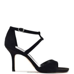 ante negro sandalias de tacón suspiros Nine West 0DDT0462