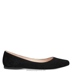 ante negro Speakup zapatos planos con punta de almendra Nine West 0DDT02380