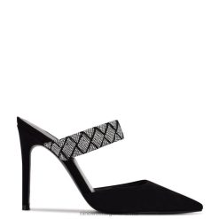 ante negro zapatos de tacón con puntera en punta fresah Nine West 0DDT01891