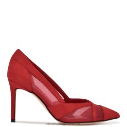 ante rojo/malla zapatos de tacón Evani Nine West 0DDT01223