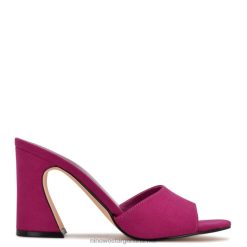 ante rosa oscuro sandalias con tacón unah Nine West 0DDT0379