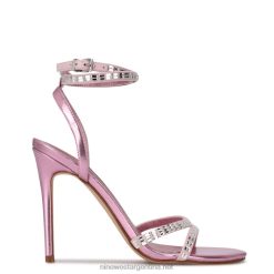 ante rosa sandalias Mona con correa en el tobillo Nine West 0DDT0555