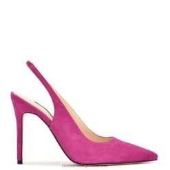 ante rosa zapatos de tacón destalonados con punta de plumas Nine West 0DDT0924
