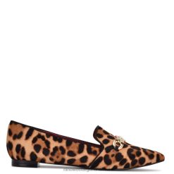 becerro de leopardo zapatos planos con punta en punta Nine West 0DDT02314