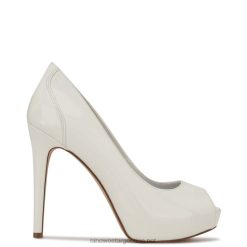 blanco iridiscente zapatos de tacón con plataforma peep toe hizzia Nine West 0DDT01451