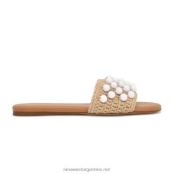 blanco natural sandalias Leelee tejidas Nine West 0DDT0644