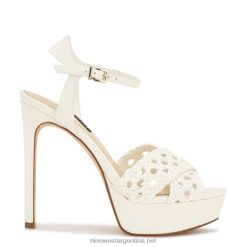 blanco sandalias grecia con plataforma Nine West 0DDT01707