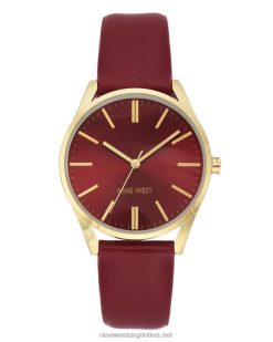 borgoña reloj con correa clasica Nine West 0DDT02861