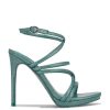 brillo azul sandalias lexy con correa en el tobillo Nine West 0DDT01940