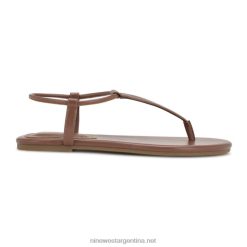 bronceado oscuro sandalias planas bassie Nine West 0DDT040