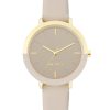broncearse reloj con correa de bisel de dos tonos Nine West 0DDT02867