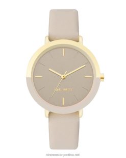broncearse reloj con correa de bisel de dos tonos Nine West 0DDT02867