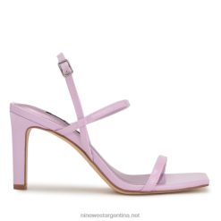 charol lila sandalias Olah con tira trasera y tacón Nine West 0DDT01716