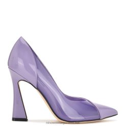 charol morado claro zapatillas toba con puntera en punta Nine West 0DDT01330