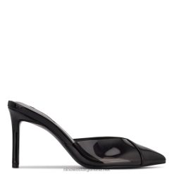 charol negro/humo sandalias con tacón ellia Nine West 0DDT0707