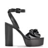 charol negro sandalias con plataforma rippa Nine West 0DDT01772
