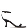 charol negro sandalias de tacón maduras Nine West 0DDT0595