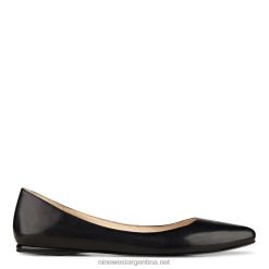 charol negro Speakup zapatos planos con punta de almendra Nine West 0DDT02372