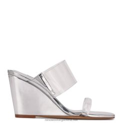 claro/plata sandalias con cuña nats Nine West 0DDT0729