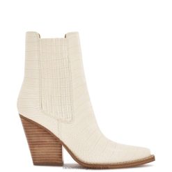 cocodrilo crema chic en relieve botines con tacón en bloque glena Nine West 0DDT01142