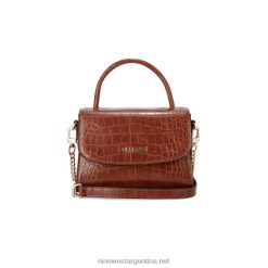 cocodrilo de caramelo mini bandolera skylar con solapa Nine West 0DDT02606