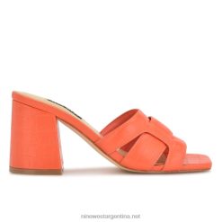 cocodrilo naranja sandalias Kaelyn con tacón Nine West 0DDT02081