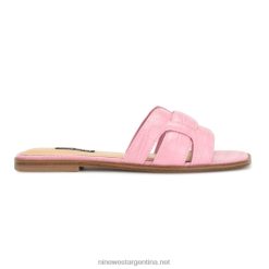 cocodrilo rosa medio sandalias germani planas Nine West 0DDT030
