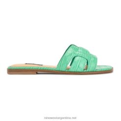 cocodrilo verde sandalias germani planas Nine West 0DDT031