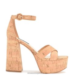corcho natural sandalias Willie con plataforma Nine West 0DDT0308