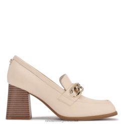crema elegante mocasines con tacón Zynga Nine West 0DDT01234