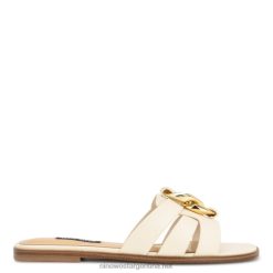 crema elegante sandalias planas Ganlee Nine West 0DDT055