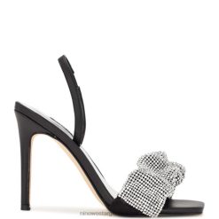 cristal negro sandalias con tacón taray Nine West 0DDT01858