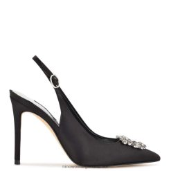 cristal satinado negro zapatos de salón famosos Nine West 0DDT01096