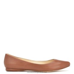 cuero marrón nuez Speakup zapatos planos con punta de almendra Nine West 0DDT02274