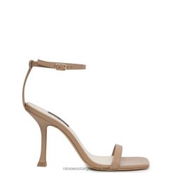 Cuero natural sandalias con correa en el tobillo Nine West 0DDT02392