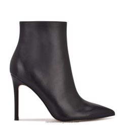 cuero negro botines de vestir farrah Nine West 0DDT01640