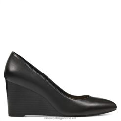 cuero negro cuñas jazzin con punta de almendra Nine West 0DDT02368