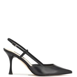 cuero negro zapatos de salón peni Nine West 0DDT01395