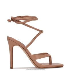 desnudo sandalias con tacón cruzado en el tobillo Terrie Nine West 0DDT01996